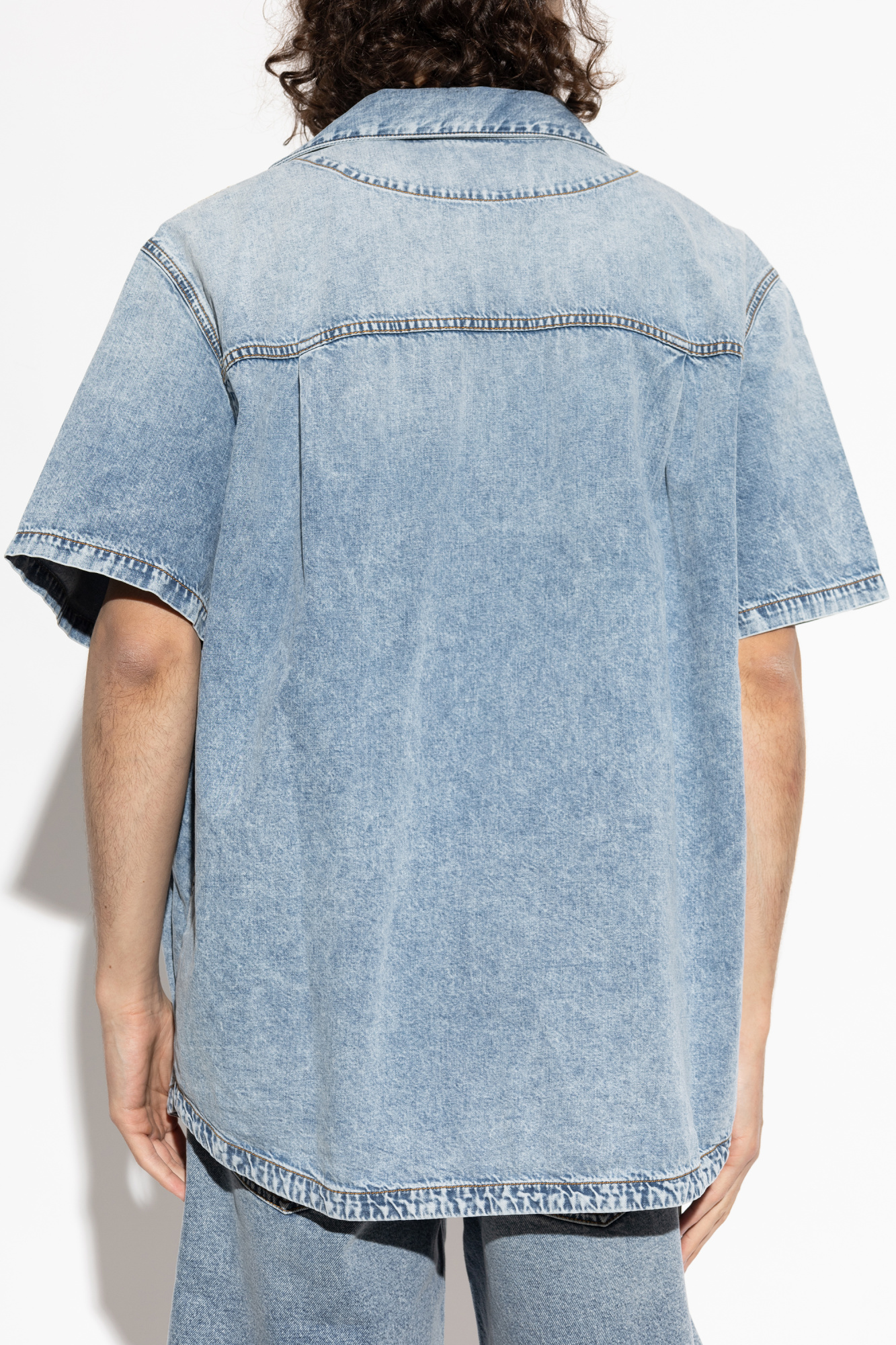 Balmain Denim short-sleeve shirt | Men's | Vitkac